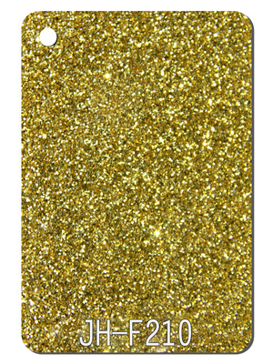 1220x2440mm Emas Glitter Lembaran Akrilik Rumah Dinding Lampu Kotak Dekorasi Ramah Lingkungan