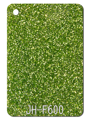 10 MM Tebal Apple Green Glitter Acrylic Sheets Home Earrings Light Decor