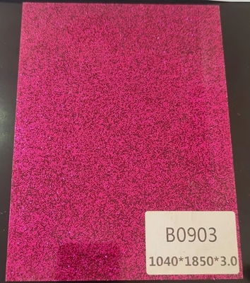 FUSCIA 1/8 in Glitter Shimmer Cast Acrylic Sheet Panel untuk Potong Laser