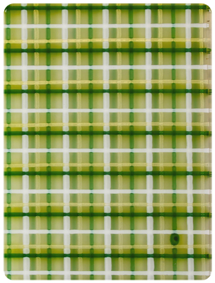 1/8 Inch Green Grid Cast Pearl Acrylic Sheets Board Kepadatan 1.2g / cm3