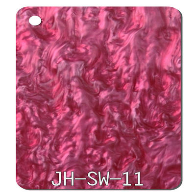 Lembaran Akrilik Mutiara Marmer Merah Muda 3mm Dipotong Sesuai Ukuran 300 Pola 1840 * 1040mm
